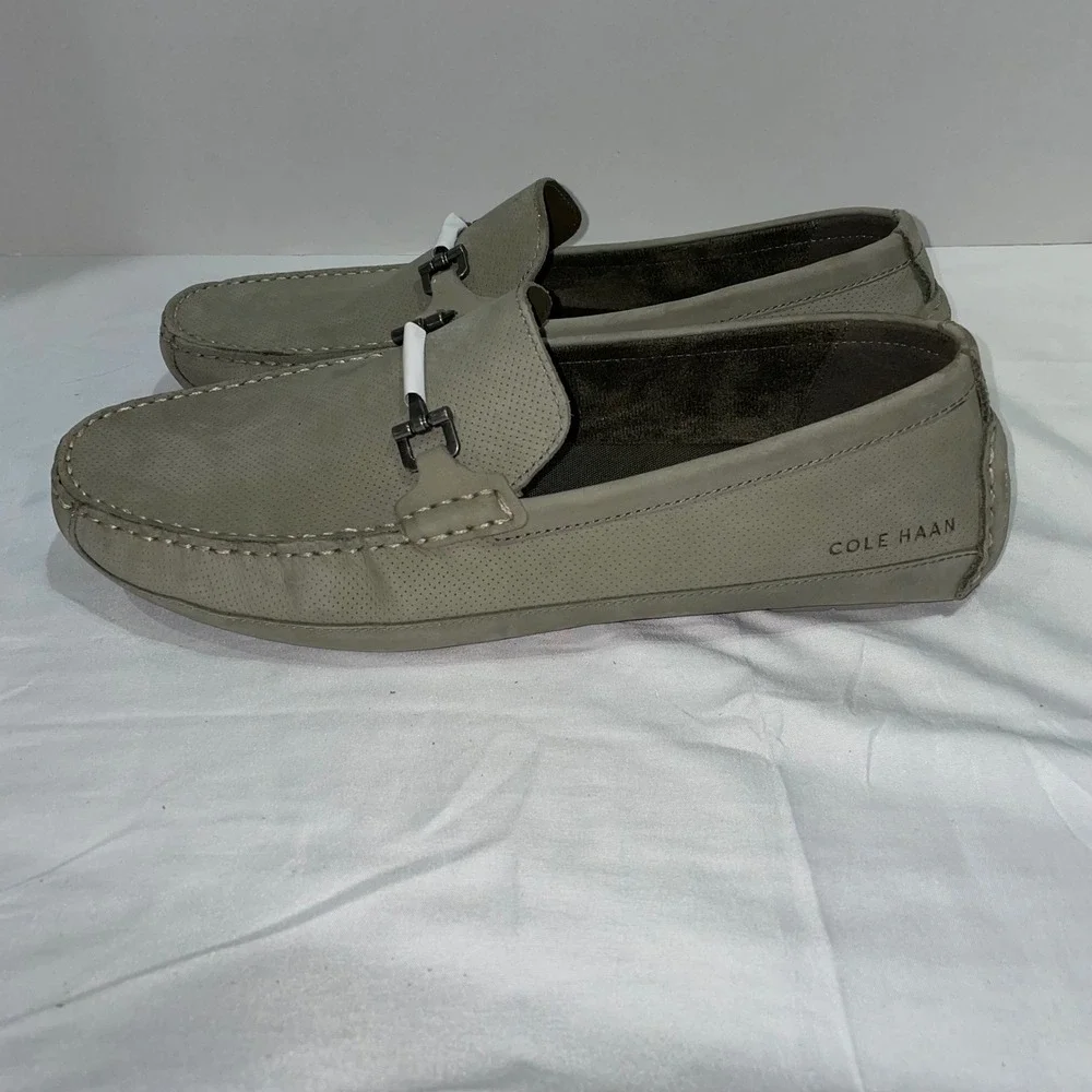 Cole Haan Gunnison Driver Loafers Olive Green Bit Detail C37272 Mens 11M